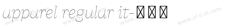apparel regular it字体转换